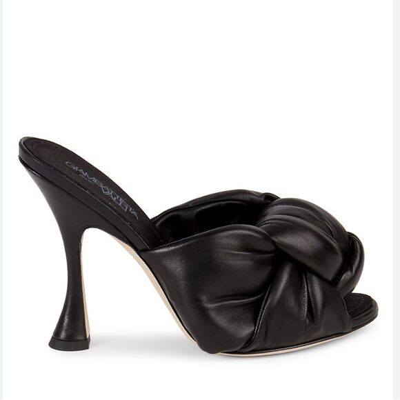 NEW Giambattista Valli Max Bow Padded Mules, Black, New, Size 8 - Picture 3 of 11